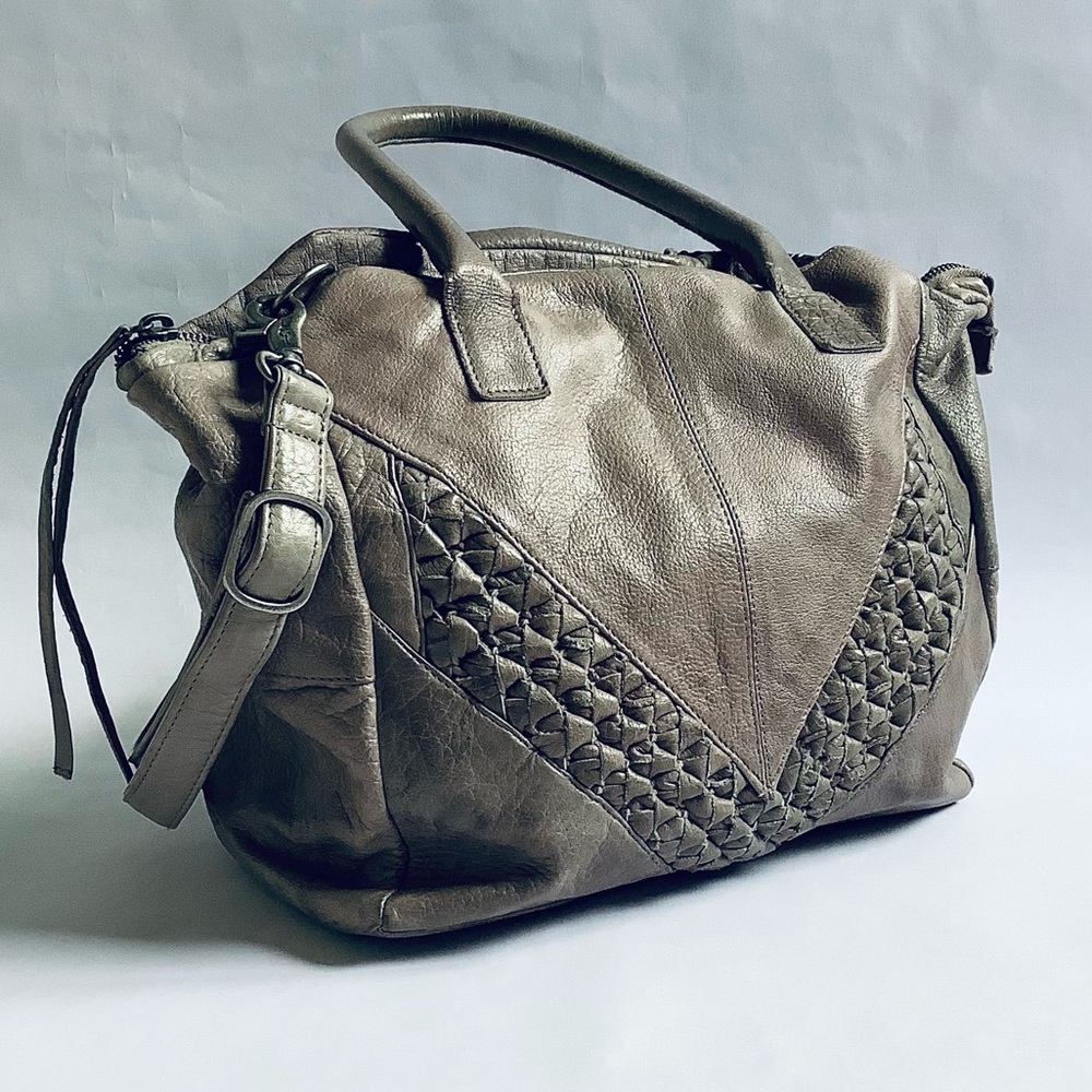 Day and Mood Leather Tote Bag